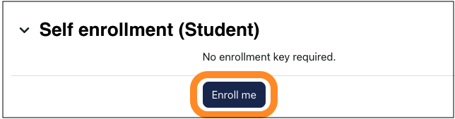 Self-enrollment option highlighting the enroll me button